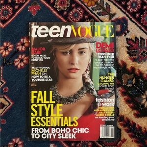 Teen Vogue Magazine Cover with Demi Lovato November 2013